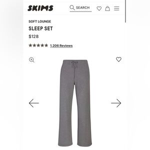 SKIMS Heather Grey Soft Lounge Sleep Pants